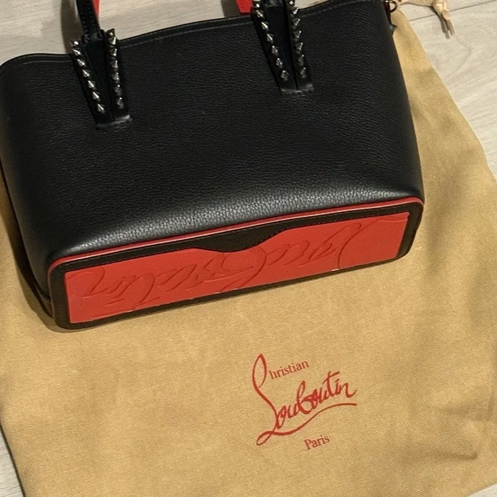 Christian Louboutin Black and Red mini cabata - Picture 3 of 6